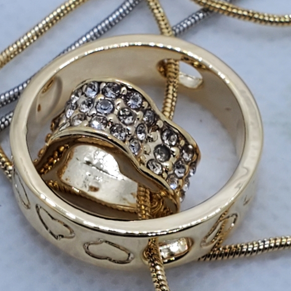 Swarovski Spinning Heart Necklace - Picture 2 of 10